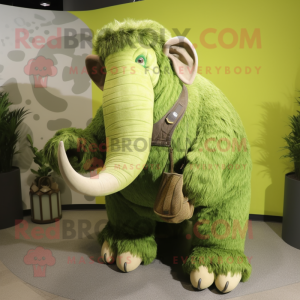 Lime Green Mammoth mascotte...