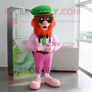 Rosa Leprechaun maskot...