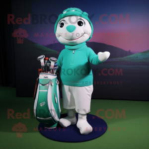 nan Golf Bag mascot costume character dressed with a Turtleneck and Bracelets