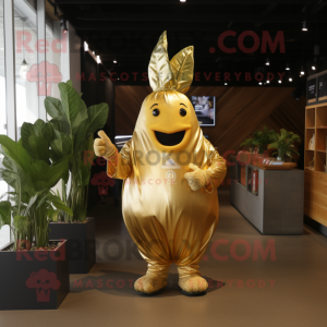 Gold Beet maskot kostume...