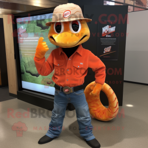 Oranje Python mascotte...