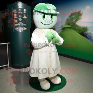 Grønn baseballhanske maskot...