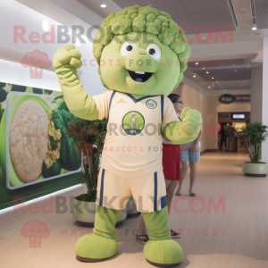 Beige Broccoli mascotte...