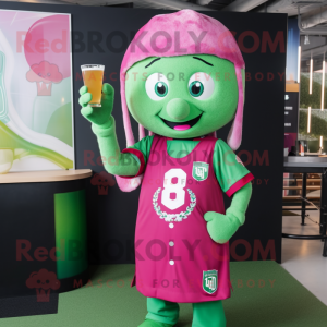 Magenta Green Beer mascotte...