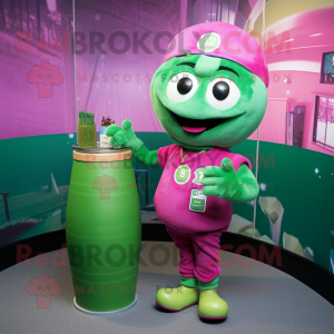 Magenta Green Beer mascotte...