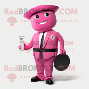 Pink Advokat maskot kostume...