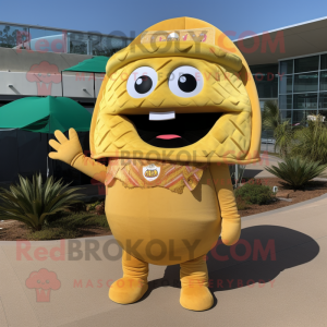 Gold Tacos maskot kostume...