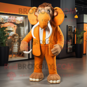 Oransje Mammoth maskot...