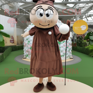 Brown Golf Ball mascotte...