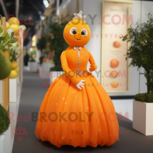 Oranje abrikoos mascotte...