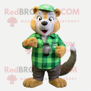 Grüner Mungo Maskottchen...