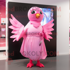 Pink Dove mascotte kostuum...