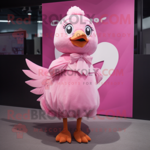 Pink Dove Maskottchen...