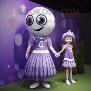 Lavendel fotboll maskot...