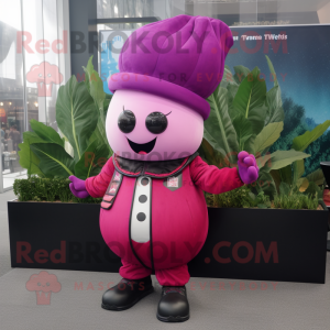 Magenta Rova maskot kostym...