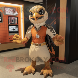 Tan Falcon maskot drakt...