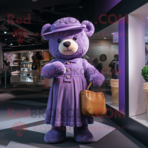 Lavendel Teddy Bear maskot...