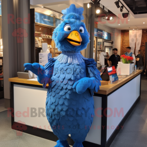 Blue Fried Chicken maskot...