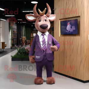 Purple Deer maskot kostume...