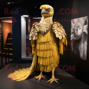 Gold Vulture maskot drakt...