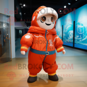nan Human Cannon Ball mascot costume character dressed with a Windbreaker and Anklets