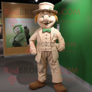 Beige Leprechaun mascotte...