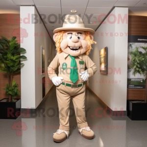 Beige Leprechaun mascotte...