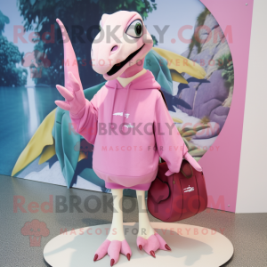 Rosa Pterodactyl maskot...