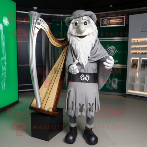 Sølv keltisk harpe maskot...