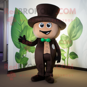 Brown Beanstalk mascot costume character dressed with a Tuxedo and Hats