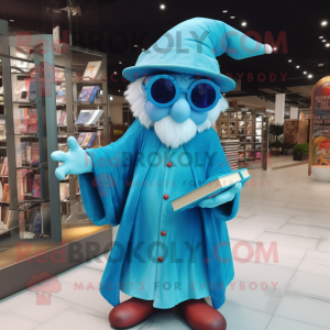 Sky Blue Magician maskot...