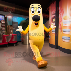 Gold Hot Dogs maskot drakt...