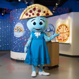 Blue Pizza Slice mascotte...