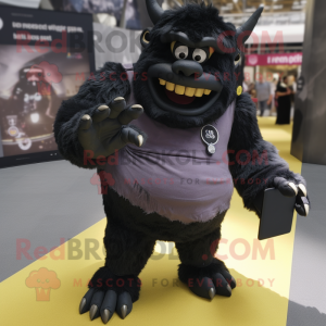 Black Ogre maskot kostume...