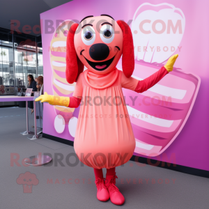 Pink Hot Dogs mascotte...