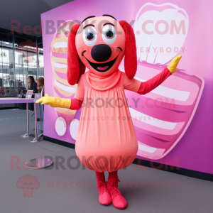 Pink Hot Dogs maskot...