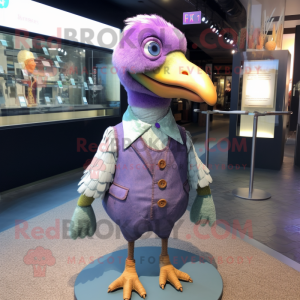 Lavendel Dodo Bird maskot...