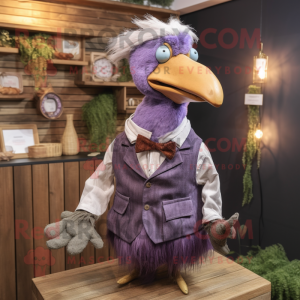 Lavendel Dodo Bird maskot...