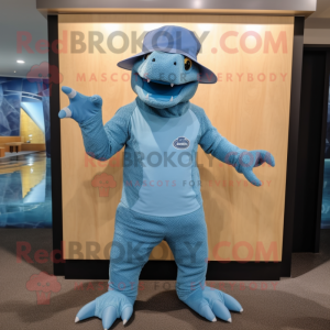 Blue Komodo Dragon mascotte...