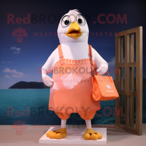 Peach Seagull maskotkostume...