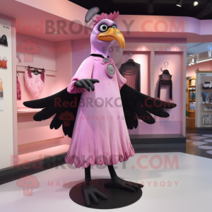 Pink Crow mascotte kostuum...