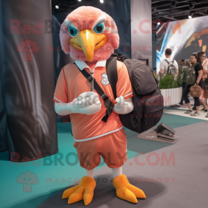 Peach Bald Eagle mascotte...