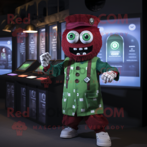 Maroon Green Beer maskot...