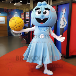 Sky Blue Meatballs maskot...