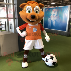 Rust Soccer Goal mascot costume character dressed with a Poplin Shirt and Shoe laces