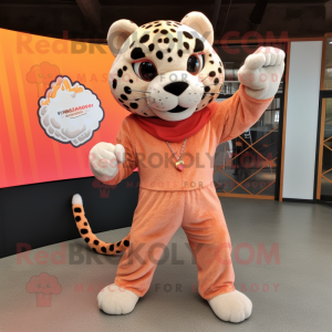 Peach Jaguar maskot drakt...