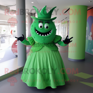 Green Devil maskot kostume...