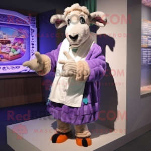 Purple Ram mascotte kostuum...