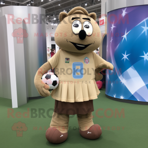 Tan voetbalgoal mascotte...