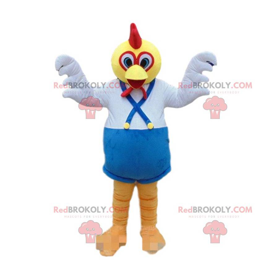 Adulto fantasia de mascote divertido traje galo colorido em